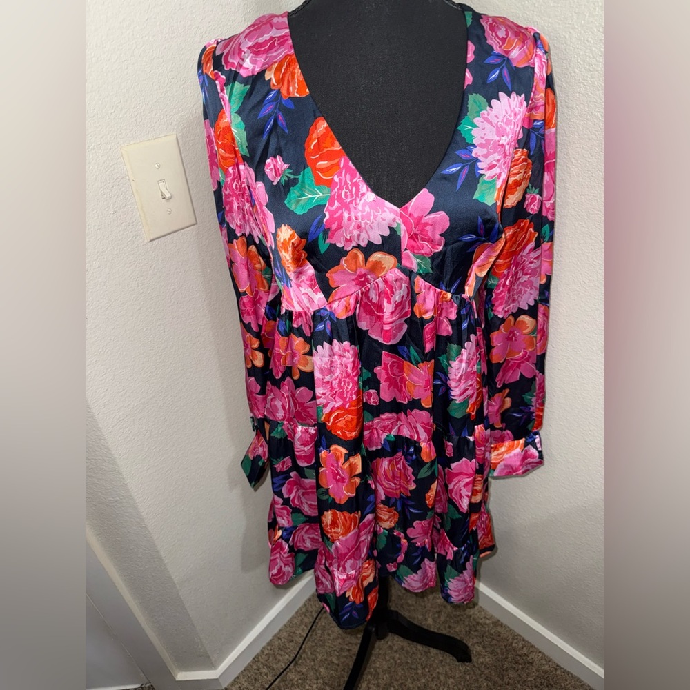 Mi Ami Floral Fairycore Cottagecore Coquette Babydoll Romantic Dress- Medium - Picture 2 of 9